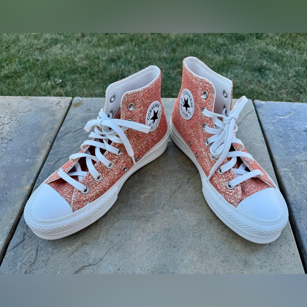 Converse Chuck Taylor All Star Lift HiMetallic Shimmer Healing Clay Size 6.5